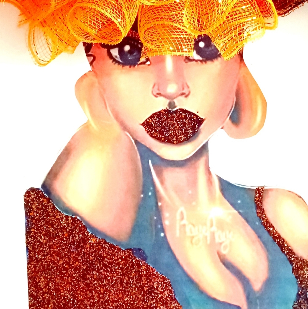 11x14 orange and brown wall canvas